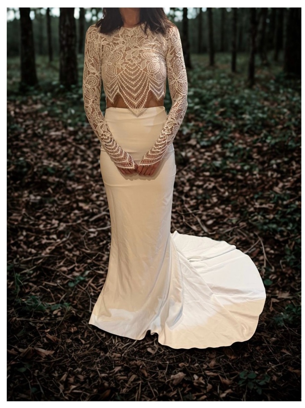 Galia Lahav Mermaid Skirt w/ For Love & Lemons Lace Top